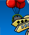 A close-up of Dubstep Puffle at the Ski Hill.