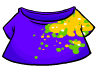 Purple T-Shirt with yellow & green paint splatter