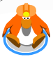 A Penguin wearing the Miner's Helmet in-game.