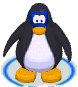 The Blue Superhero Mask in-game in My Penguin.