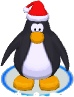 The Santa Hat in-game in My Penguin.