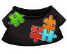 Black T-shirt with Puzzle pieces