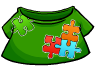 Green T-shirt with Puzzle pieces