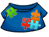 Blue T-shirt with Puzzle pieces