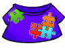 Purple T-shirt with Puzzle pieces