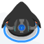 The Blue Power Cell when viewed from behind in-game.
