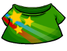 Green T-shirt with yellow stars