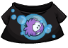 Black T-Shirt with a Purple Puffle in a bubble