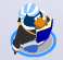 A penguin sitting with the book.