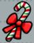 The candy cane which replaces a ruby in the Christmas Edition of Treasure Hunt.