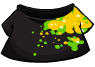 Black T-Shirt with yellow & green paint splatter