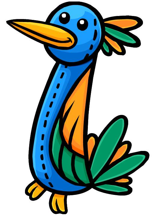 The stuffed Exotic Bird