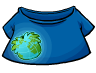 Blue T-shirt with a Puffle-shaped Earth