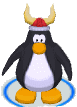 The Red Viking Helmet in-game in My Penguin.