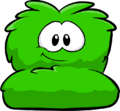 The Fuzzy Green Couch with eyes.