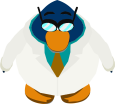 Gary, a famous penguin who is blue in-game.