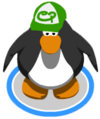 The Green Skater Hat in-game.