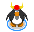 The Red Viking Helmet in-game.
