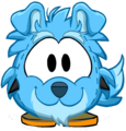 The Blue Border Collie Costume on a player card.