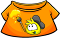 Orange T-shirt with a Yellow Puffle