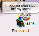 Man, this old penguin won't be quiet about his gift shop!