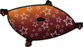 Orange pillow with stars
