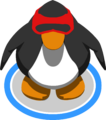 The Red Ski Goggles in-game.