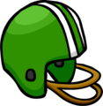 Green Football Helmet