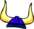 Blue Viking Helmet