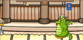 A player scaring the Sensei with the dragon power card.