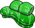 Green couch with plants