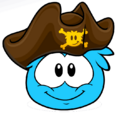 The Swashbuckler Hat on the puffle card.