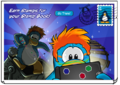 The main Mascot, with his Black Puffle.