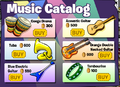 The Music catalog at the Music Jam 2010, with new instruments.