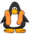 The Orange Feather Boa on a player card.