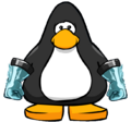 The Crystal Shards Gloves on a player card.