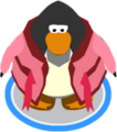 The Pink Winter Peacoat in-game.