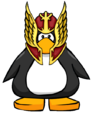 The Winged Crimson Helm on a player card.