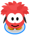 The Red Puffle Costume in-game