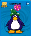 The Balloon Hat on a player card.