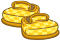 Gold Checkered Shoes