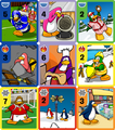 These are the nine normal cards that come with the starter deck players receive.