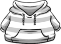White Hoodie with grey stripes