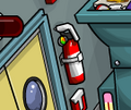 Fire extinguisher in the Recycling Plant.