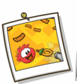 A puffle being fed in the "Feed A Puffle" Game.
