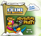 Website layout for party