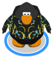 The Black Whirlpool Snowsuit in-game.
