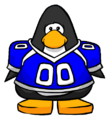 The Blue Football Jersey on a player card.