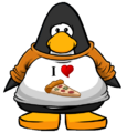 The I Heart Pizza T-Shirt seen on a player card.