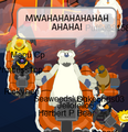 Herbert doing an evil laugh... IN A BOAT!
